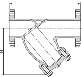 青銅Y型過濾器結(jié)構(gòu)圖