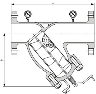 鑄造手搖刷式Y型過濾器